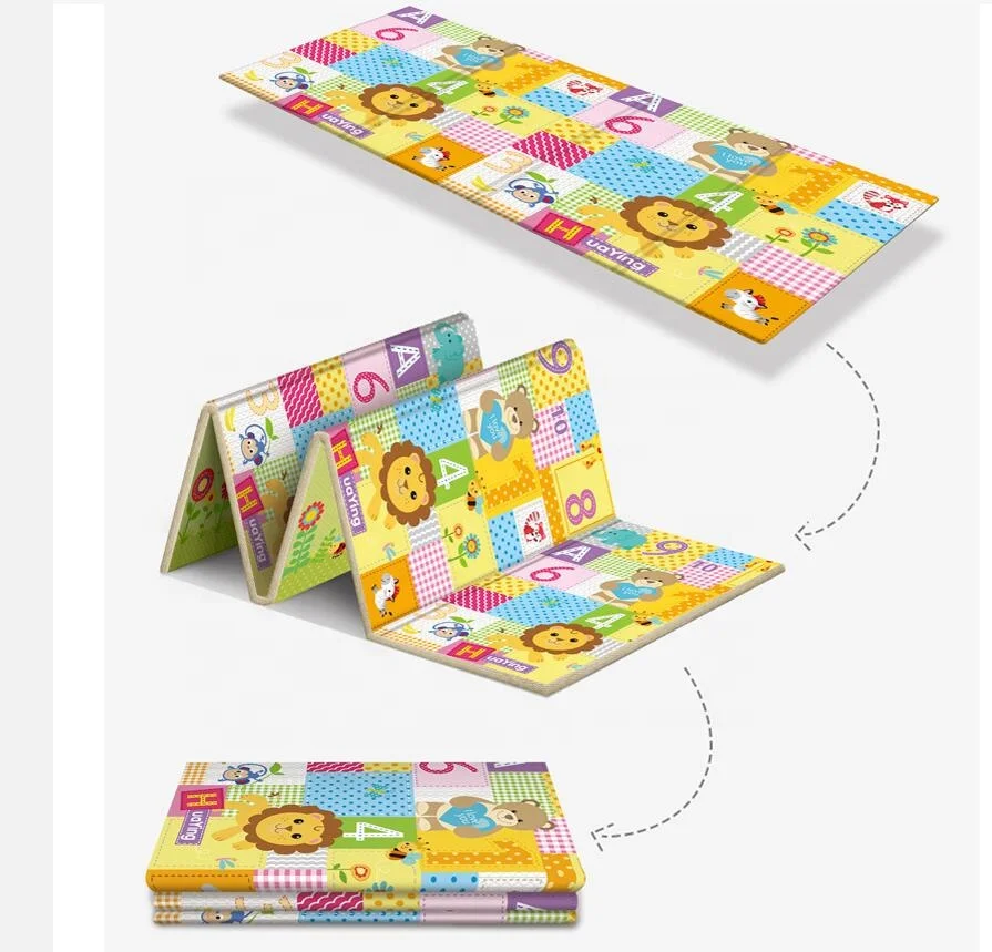 Foldable Soft Crawling Mat for Infants Toddlers Kids Folding Floor Mat