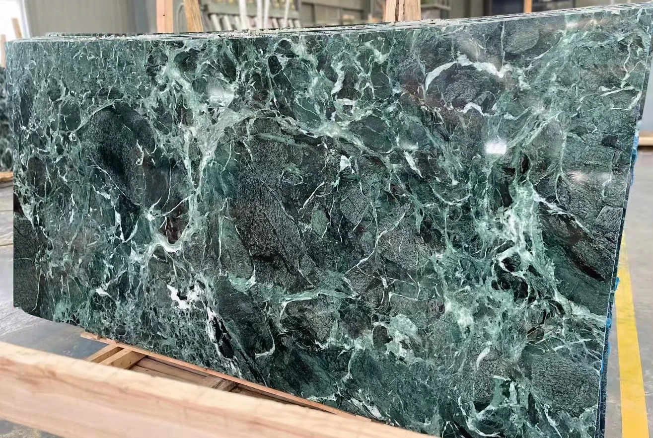 Wholesale Popular Green Marble Italy Classical Green Marble with White Veins