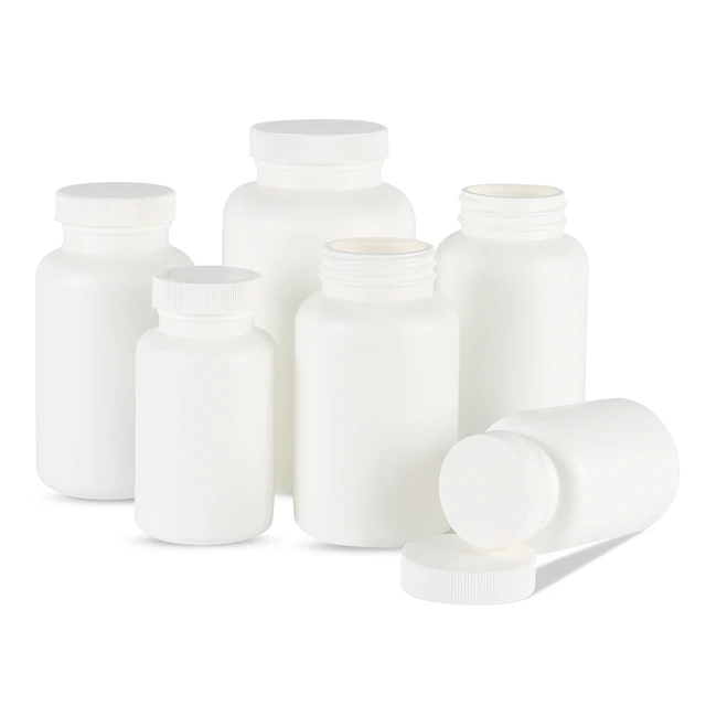 400ml Customize Colour Food Grade White Colour HDPE Plastic Tablet Supplement Bottle with Screw Cap