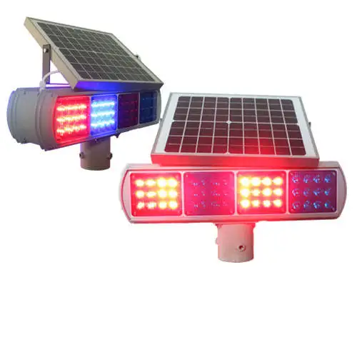 Solar Traffic Flasher Double Sides Solar Traffic Flashing Warning Light