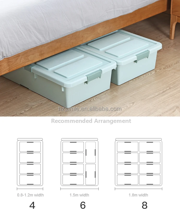 Extra Large Storage Under Bed Boxes With Wheels For Comforters Blanket ...