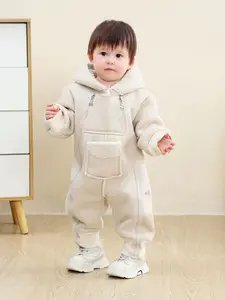 Cross-border Baby Jumpsuit Autumn Winter Warm Climbing Clothing Tide 0-2 Years Old Unisex Treasure Out-of-the-Way Design