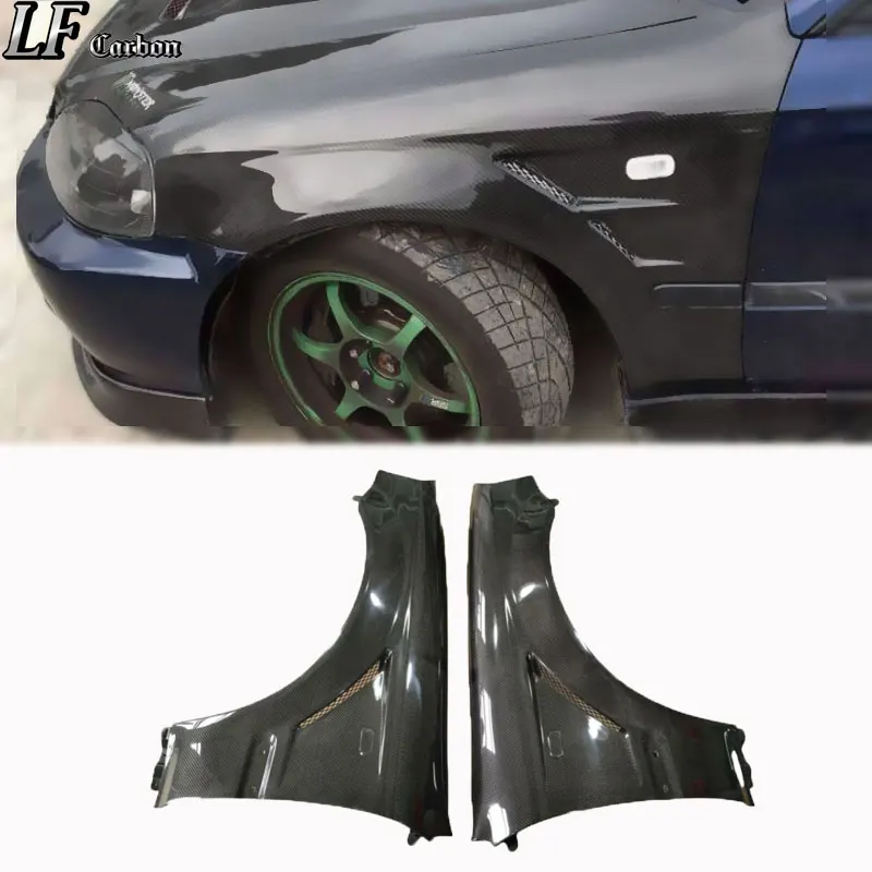 thumbnail interactive-video image 1 of Carbon Fiber Look Front Fender Side Vent Trim Covers For Honda Civic 2016-2021 (2Pcs) – XHMotor Gloss Black 1 of 6
