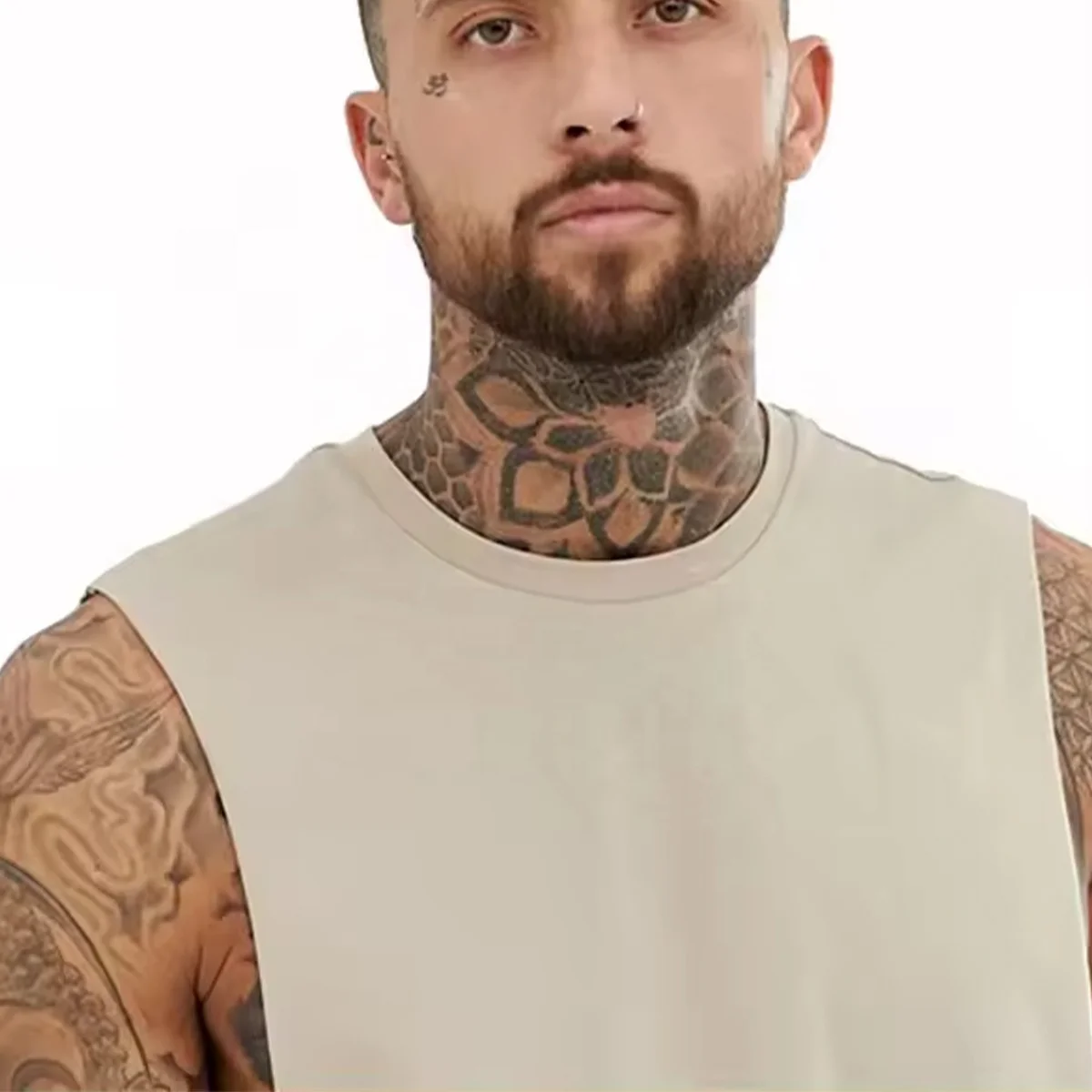 JL0217A Wholesale Men Gym Heavy Cotton Tank Top Sleeveless Vest Bodybuilding Athletic Tank Top Men