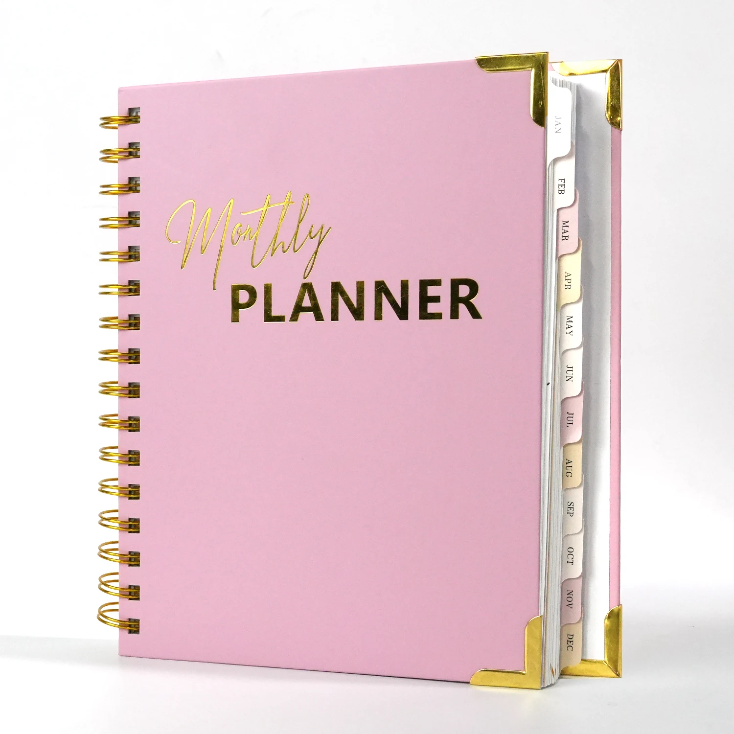 Custom Printed 2026 2027 Monthly Weekly Daily Law of Attraction Motivational Gold Foiling Hardcover Diary Planner Notebook