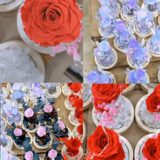 圣诞装饰用品装饰 鲜花eterna蔷薇保守玫瑰在玻璃中保存玫瑰 Buy 装饰 花朵 Eterna罗莎conservata 永恒保存插花product On Alibaba Com