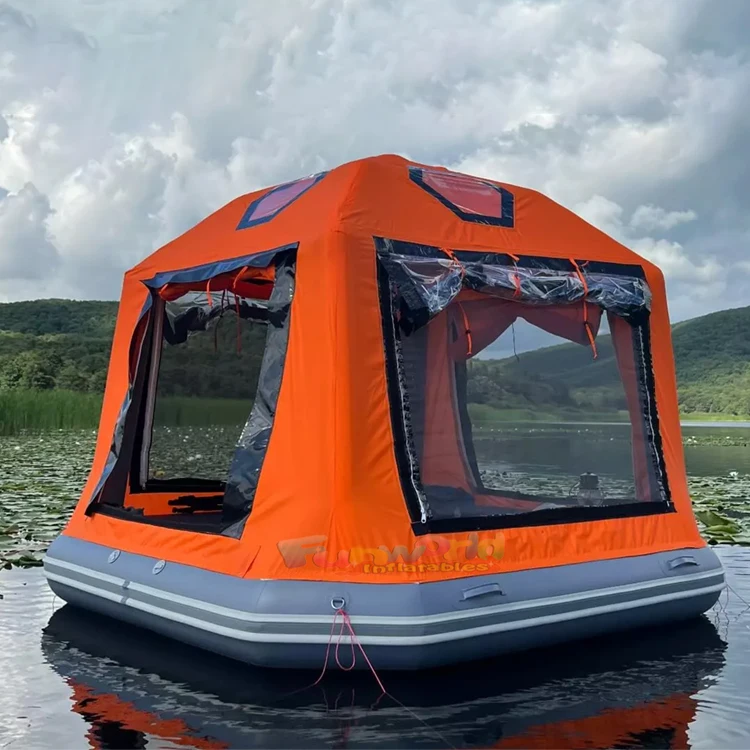 Floating Pvc Raft Inflatable Pvc Water Floating Raft Boat Air Tent Beach Portable Outdoor ...