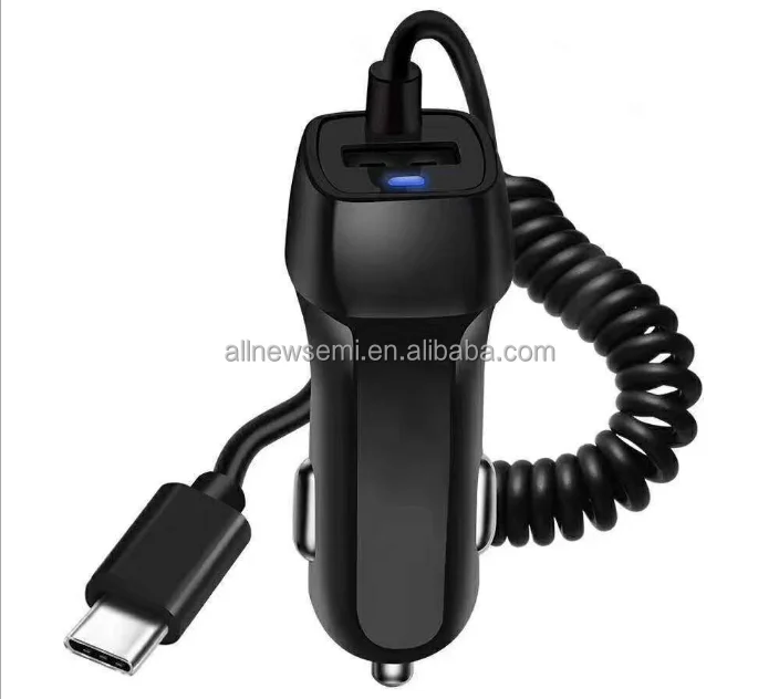 USB cable car charger with type-C interface