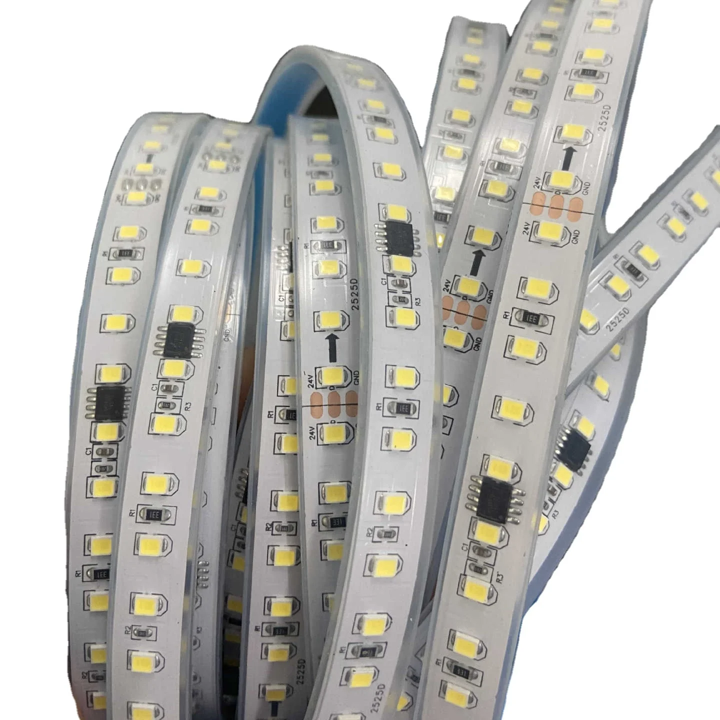 LED Soft Strip Flashing Lights 24V Meteor Shower Marquee Smd2835 Running Water Chasing LED Strips Rope Light