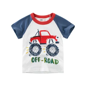 China Supply Baby Boy Casual Cartoon Car Short Sleeve T-Shirt Children Clothes