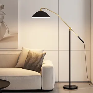 Modern Creative LED Floor Lamp Iron Body E27 Base Adjustable Height Dimmable for Living Room Study Office Bedroom Home Decor