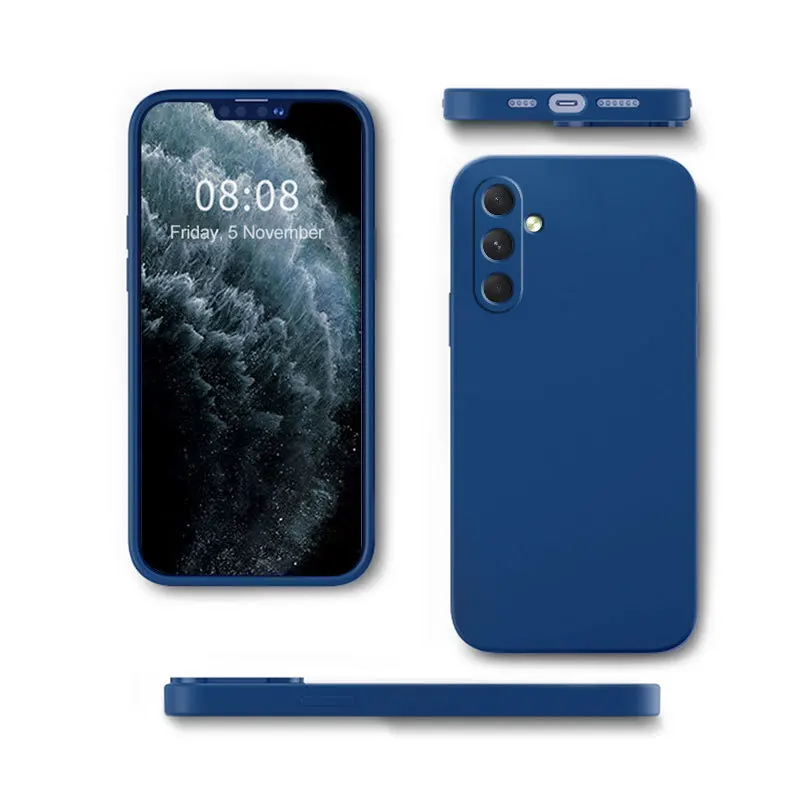 product solid color liquid silicon phone case for samsung a17 a36 a56 fashionable comfortable skin friendly anti shock custom mobile-5