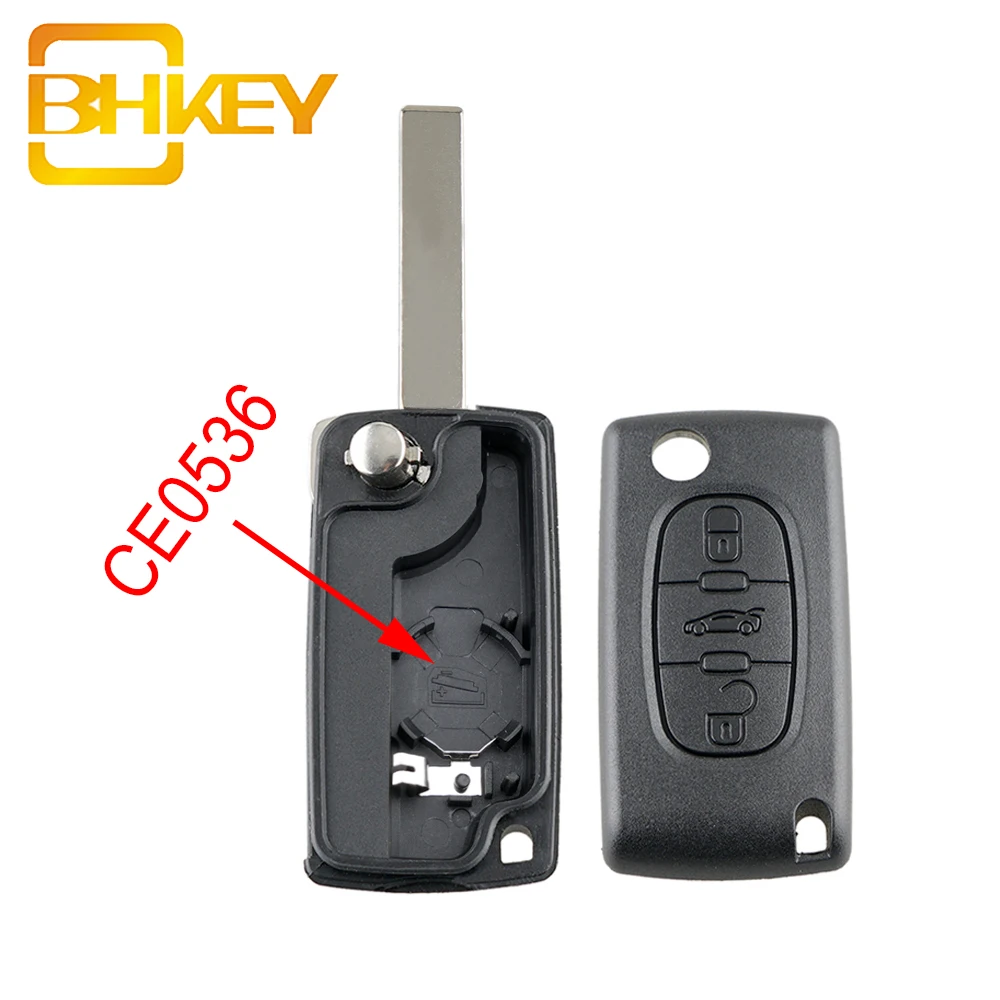 3 Buttons VA2 Blade Flip Folding Entry Car Remote Key Case Shell Cover for PEUGEOT 207 308 307cc Auto Parts
