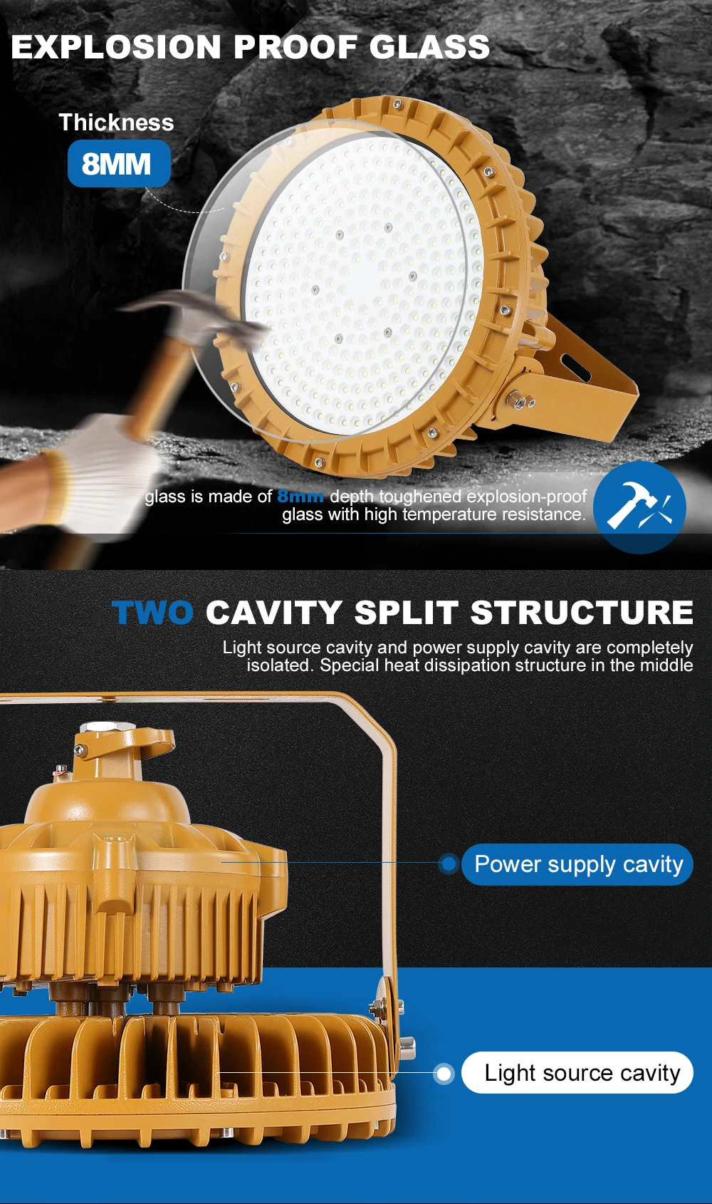 Explosion Proof Lamp Atex Ip66 High Bay Light 300w Explosion-proof ...