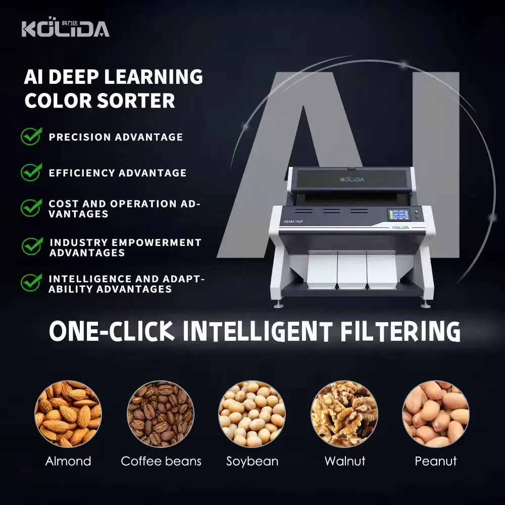 Optical CCD Seed Rice Nuts Sorting Machine Red Bean Chickpea Equipment Beans Color Sorting Machine for Food Processing