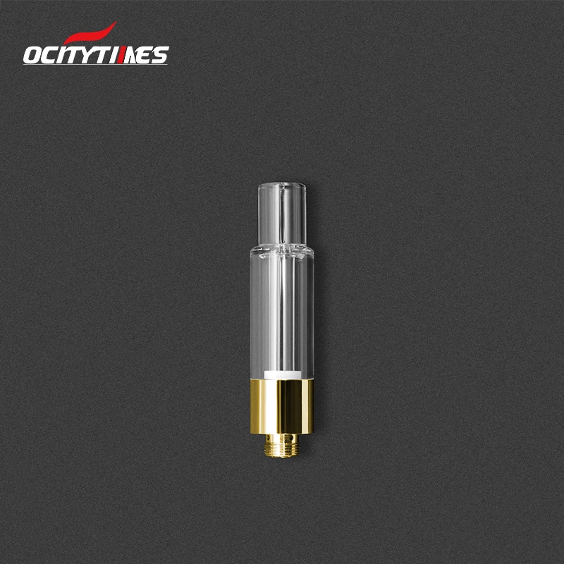 2021 New 1ml gold 510 cartridges NO METAL CONTACT All Glass 510 thread vape cbd oil cartridge