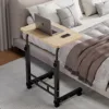 Simple bedside table black frame 60*40 glacier