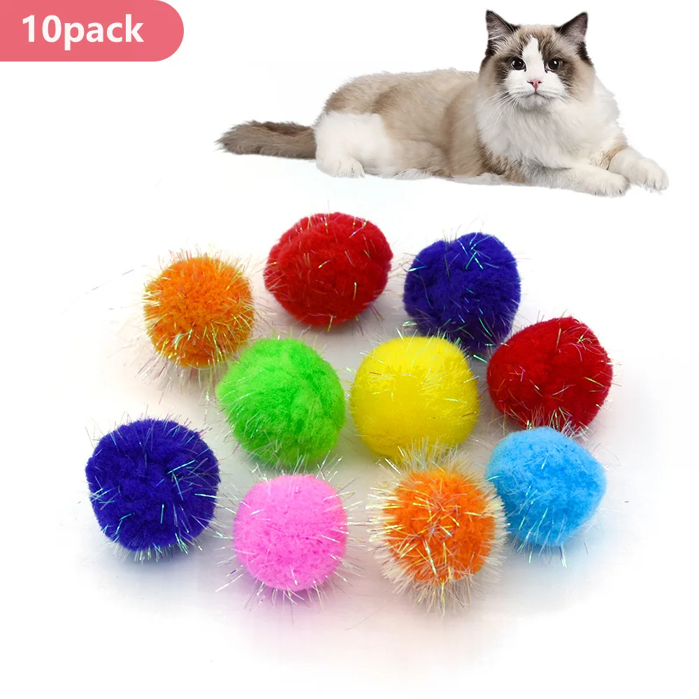 Cat Glitter Pom Pom Balls