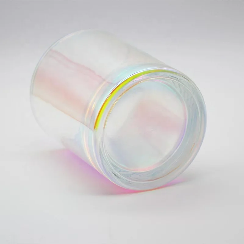 Индивидуальный логотип, самая низкая цена, уникальные переливающиеся банки для свечей 100 мл 200 мл 320 мл 440 мл с крышками и коробками для домашнего декора
