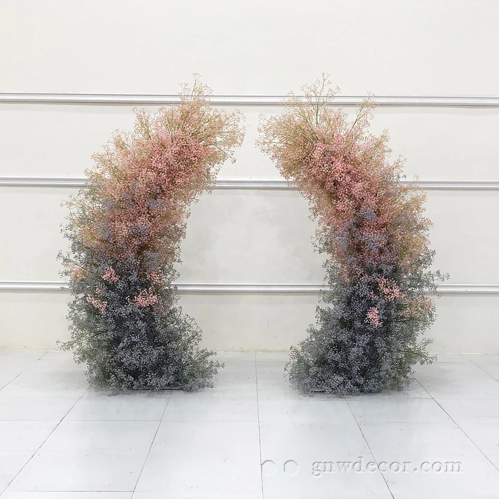 Decorative Flower Supplies Round Arch Flower Stage Floral Frame Backdrop  Wedding Round Arch Wedding Decoration pink  Moongate