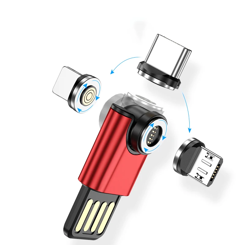 Оптовая продажа, удобный 3 в 1 Мини Магнитный зарядный кабель 540, аксессуары для телефона, быстрая зарядка типа c, Мини Магнитный usb кабель