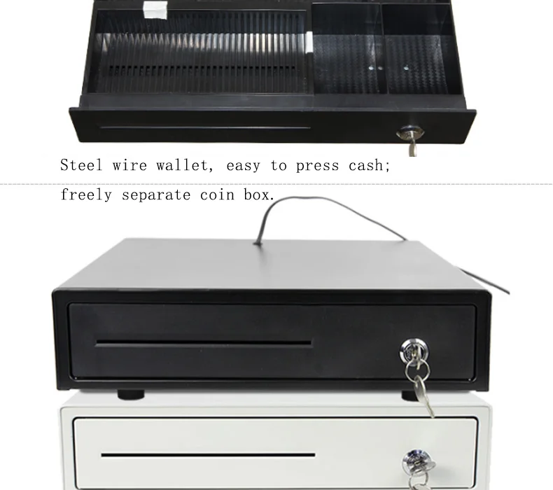 Cheap and Fine CD-400  High Quality Cash Drawer Five Grid Cash Notes Slots Four Grid Coins Slot
