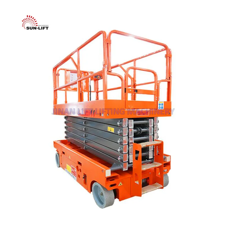 Автоматический ножничный подъемник 3-14 м самоходный электрический строительные леса с CE