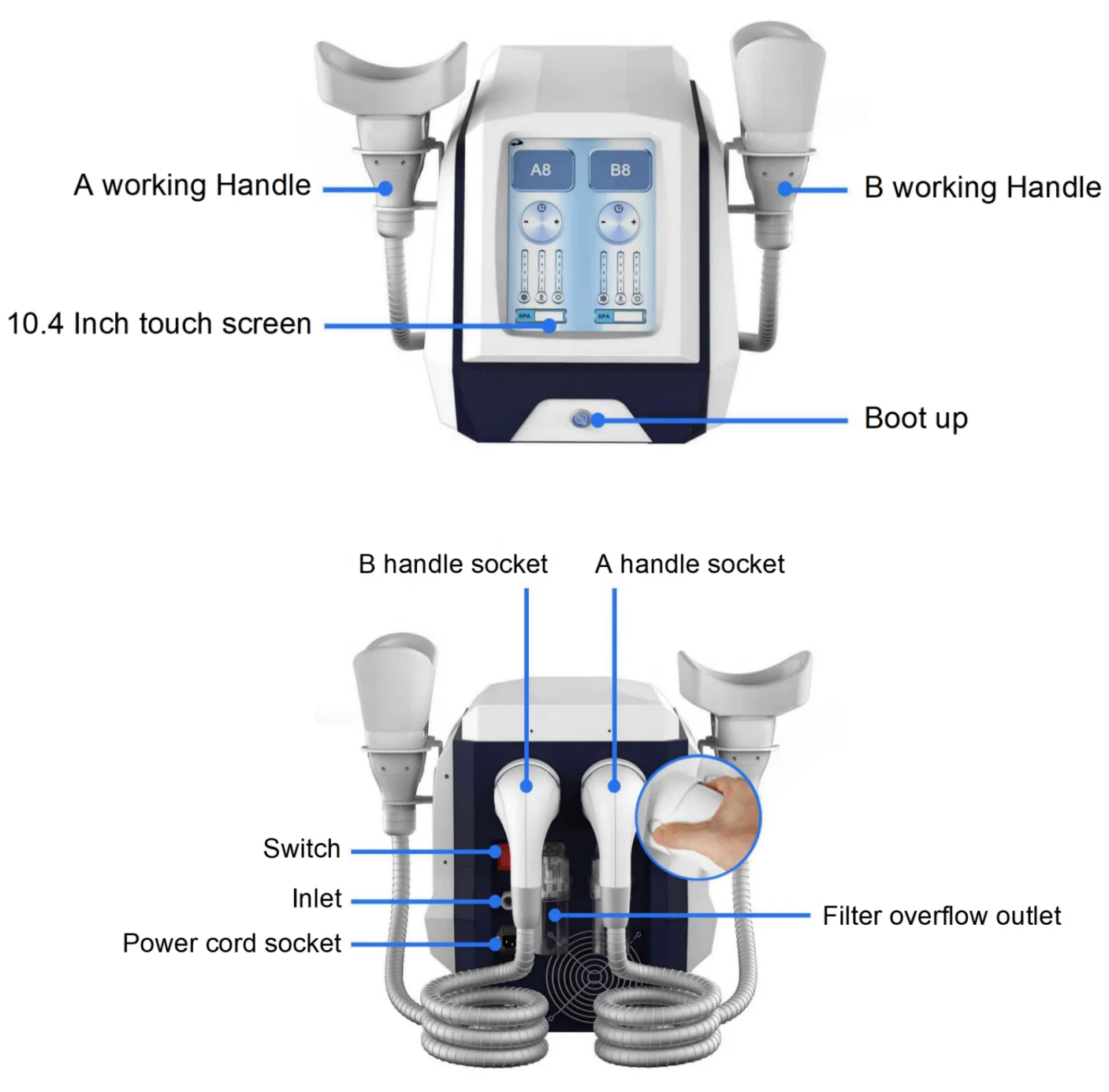 Strong Suction Frozen Fat Portable Cryolipolysis Machine Cryo Therapy Chin Reduce Cellulite Criolipolisis Slimming