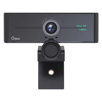 Gsuo Hot sale 2021 1080P usb Computer webcam 1920 x 1080 laptop camera web cam with ring light for trans7 live stsreaming