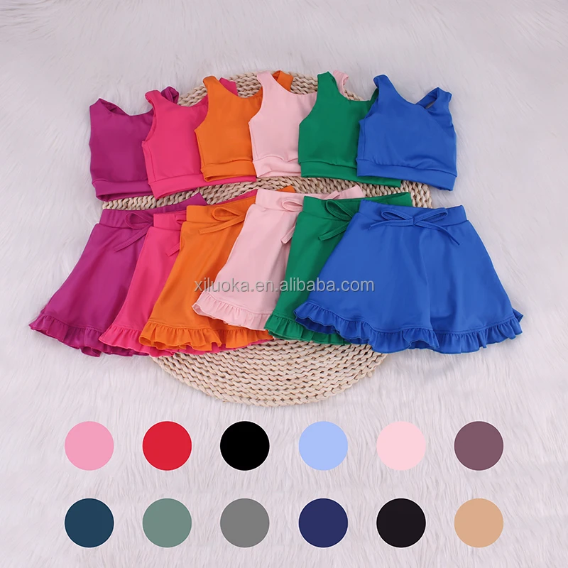 New Style Dress Customized Active Wear Kids Girls Workout Dress Kids