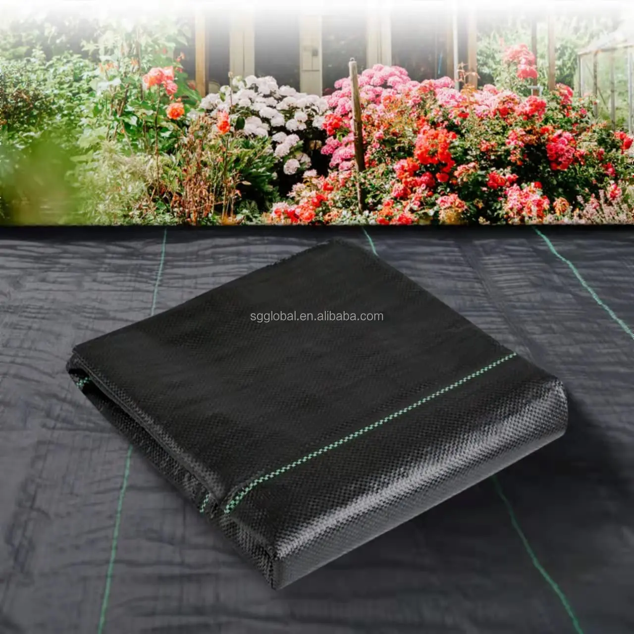 Hot Sale Black Biodegradable Weed Mat Pp Woven Fabric Garden Use Anti
