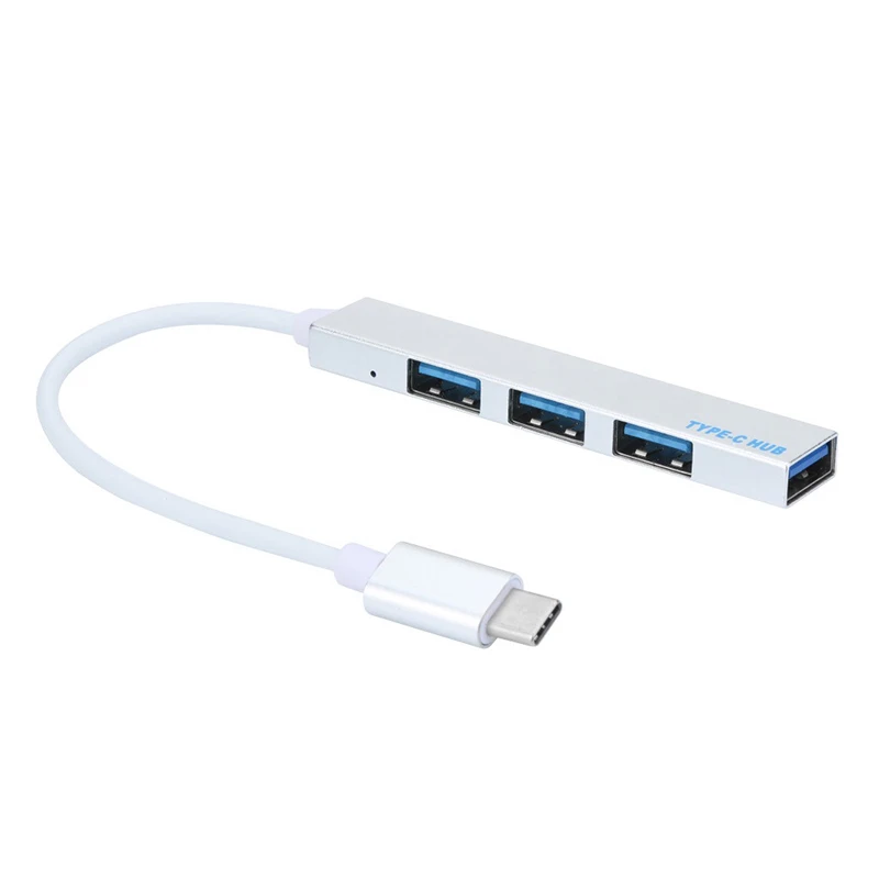 Chinese factory supplier supply  Aluminum Usb-c To 4 Port Usb-a Hub Aluminium Alloy 4-in-1 Type C Adapter Hub 4 In 1 Usb Hub - Buy Type C 4 In 1 Type-c Cable Hub Usb 3.1 Hub 4 Port Usb Tipo C,4-in-1 Usb Hub Silver Laptop Type C 4 Port 3.0 Usb Hub,Usb Hub 4 Port Pric Type Usb C 3.1 Otg Hub Cable 4 Port