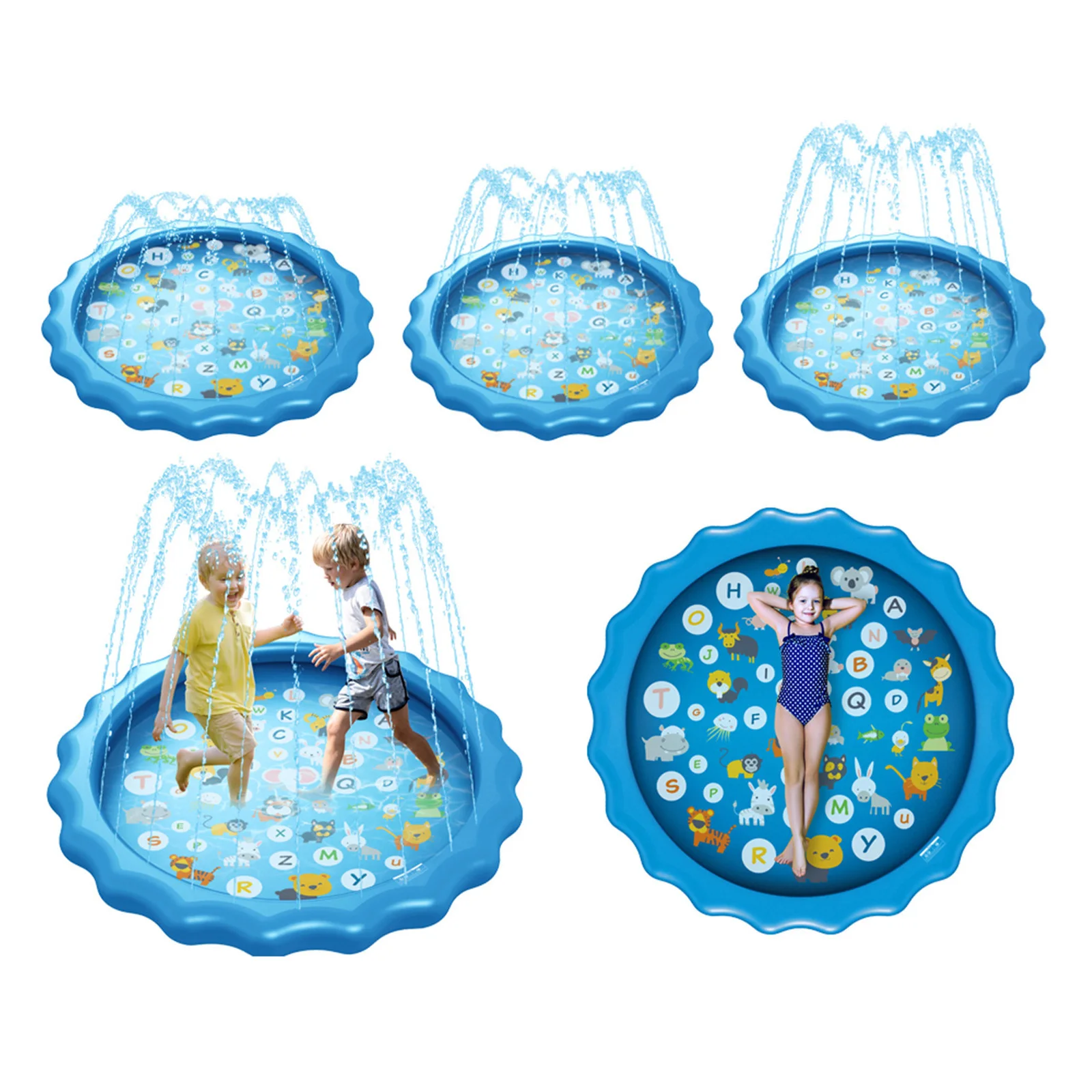 Manufacturers New Circular Water Pad Amazon Selling Children's Water Alphabet Game Mat Outdoor