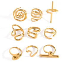 Stainless Steel Ring Female Niche High-grade Light Luxury Irregular Simple Opening Ring