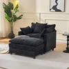 Noir + Tissu + Plastique + Acier + Bois + 1 Siège + Mousse