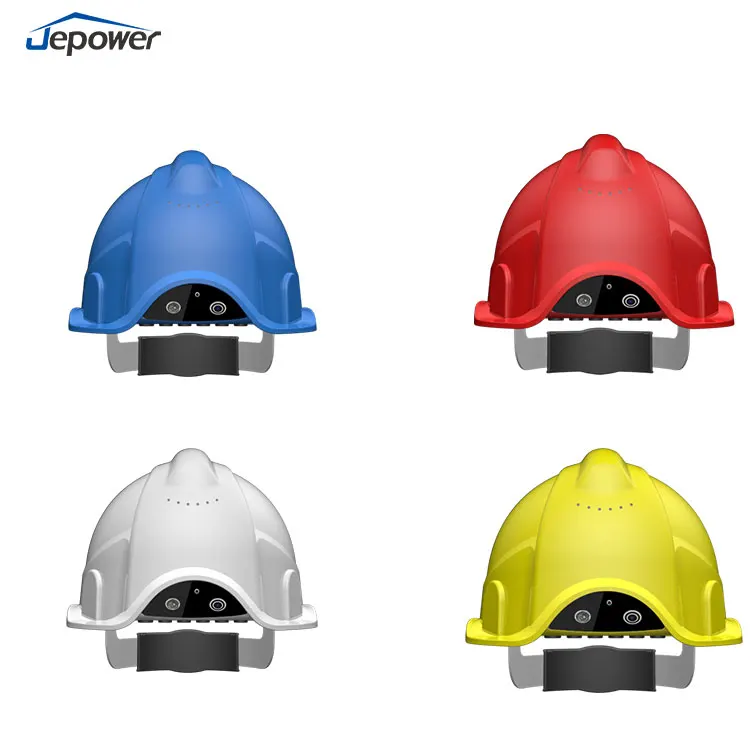 PMMP AI Smart GPS Wifi Video Call Camera SOS Alarm Headlight Safety Hard Hat with Led Light   Helmets Hard Hat Built in Camera
