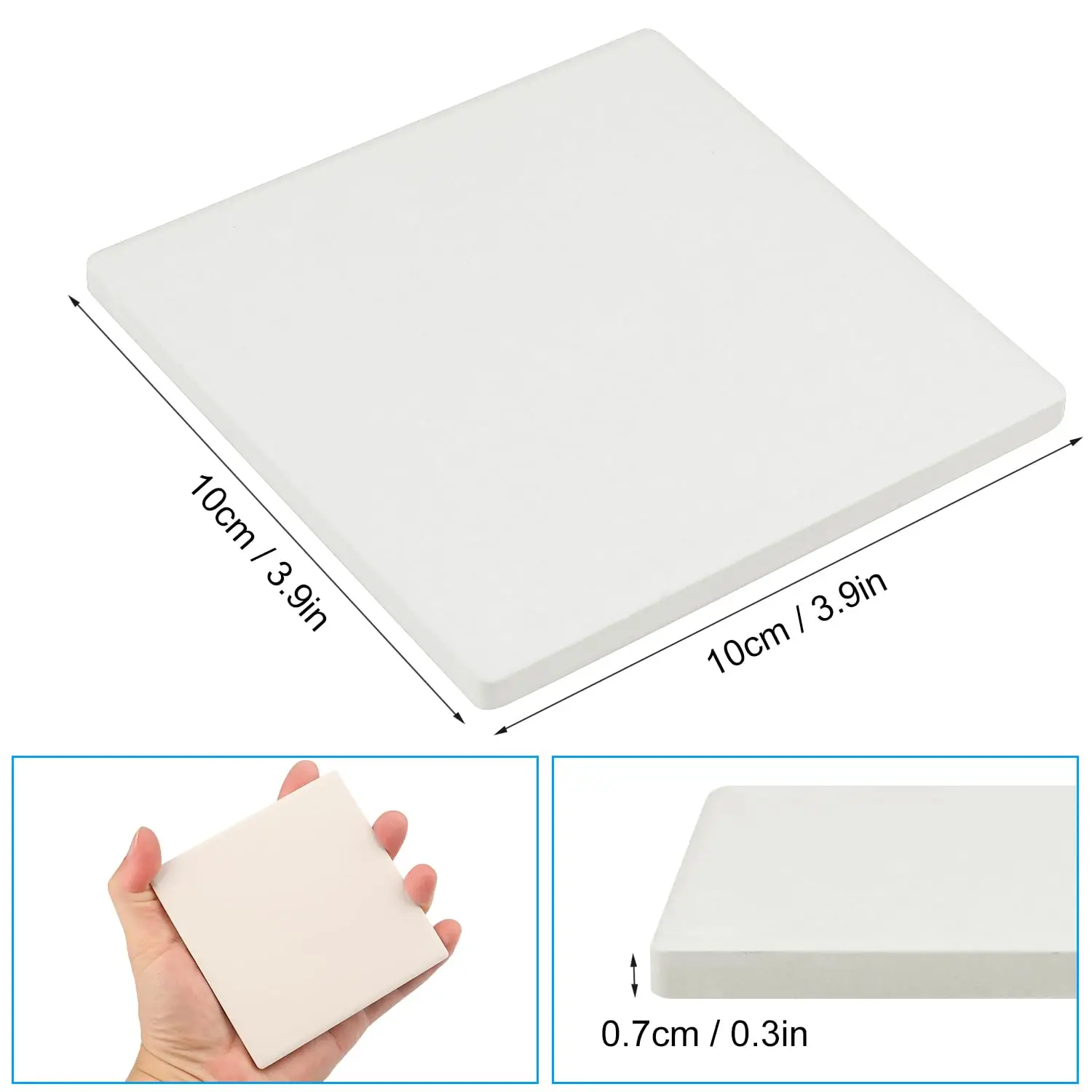 Sublimations-Keramik-Untersetzer Mit Korkrückseite – 24 Stück Rohlinge Für DIY-Druck, Hitzebeständig & Spülmaschinenfest
