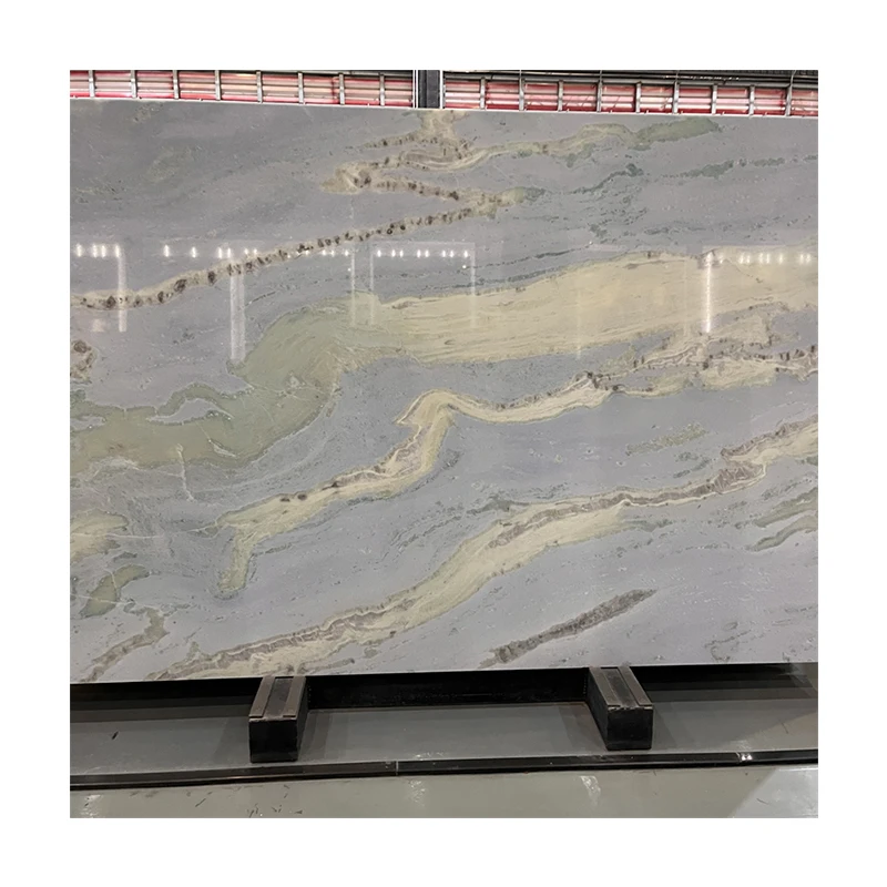 Luksusowa, naturalna płyta marmurowa Arctic Blue Sky na zamówienie do aranżacji ścian i podłóg w pomieszczeniach. Blat z marmuru Sky Blue