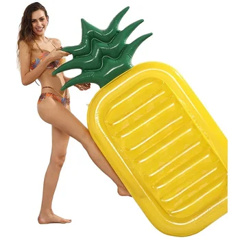 NAWA – Colchoneta Flotador Hinchable De Piña Para Piscina, Tamaño Gigante 187x87x16 Cm, Resistente, Fácil De Inflar, Para Niños Y Adultos