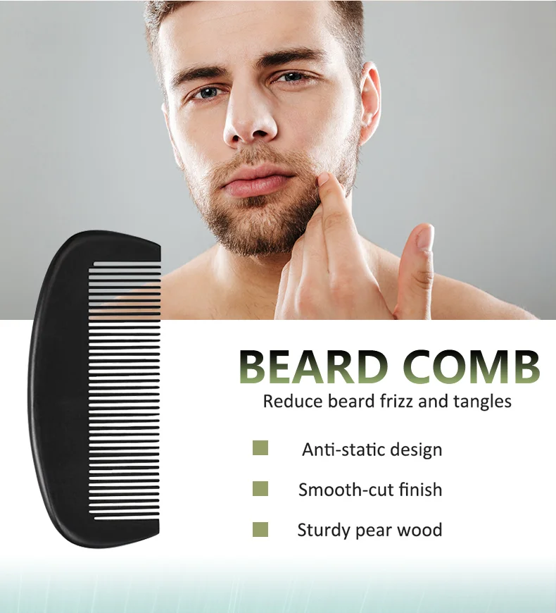 Оптовая продажа, Лидер продаж, набор для натуральной бороды, наборы для ухода за бородой, маслом и бальзамом, подарочная упаковка, дорожная сумка для мужчин, набор для роста бороды