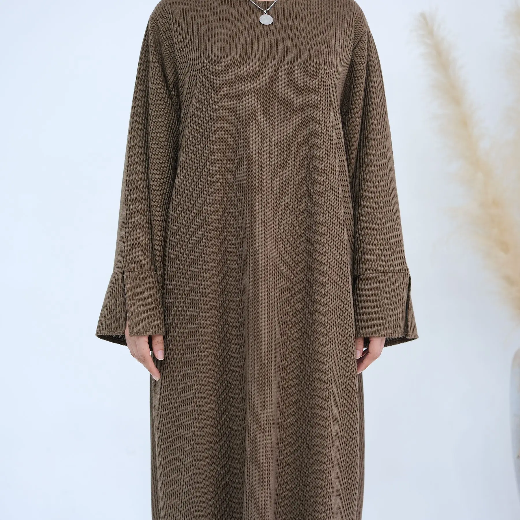 navy blue dress for baby girl Women Muslim Cardigan Dress Chiffon Dubai Turkey Kaftan Open Front Kimono  Abaya Robe Middle East Arabian Robe Caftan Islamic Dress Loose Fit Full  Cover Casual Ruffle Sleeve Robe Belted Army Green S main image 1
