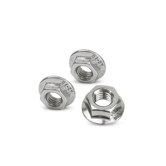 A2-70 Fine Thread Stainless Steel 304 Carbon Steel Flange Nut with Serrated Hex