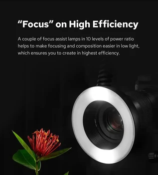 Godox MF-R76 5000K Macro LED Ring Light Macro Speedlite Flash Light for DSLR Camera detail image