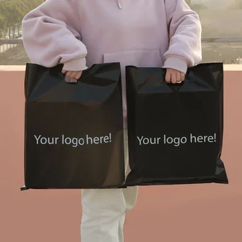 Custom Print Logo High Quality Plastic Shopping Bag HDPE Plastic packaging Die Cut Handle Carry Bag