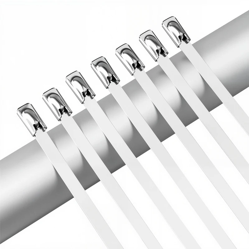 Stainless Steel Self-Locking Cable Ties 150mm Length 4.6mm Width Model Industrial Use