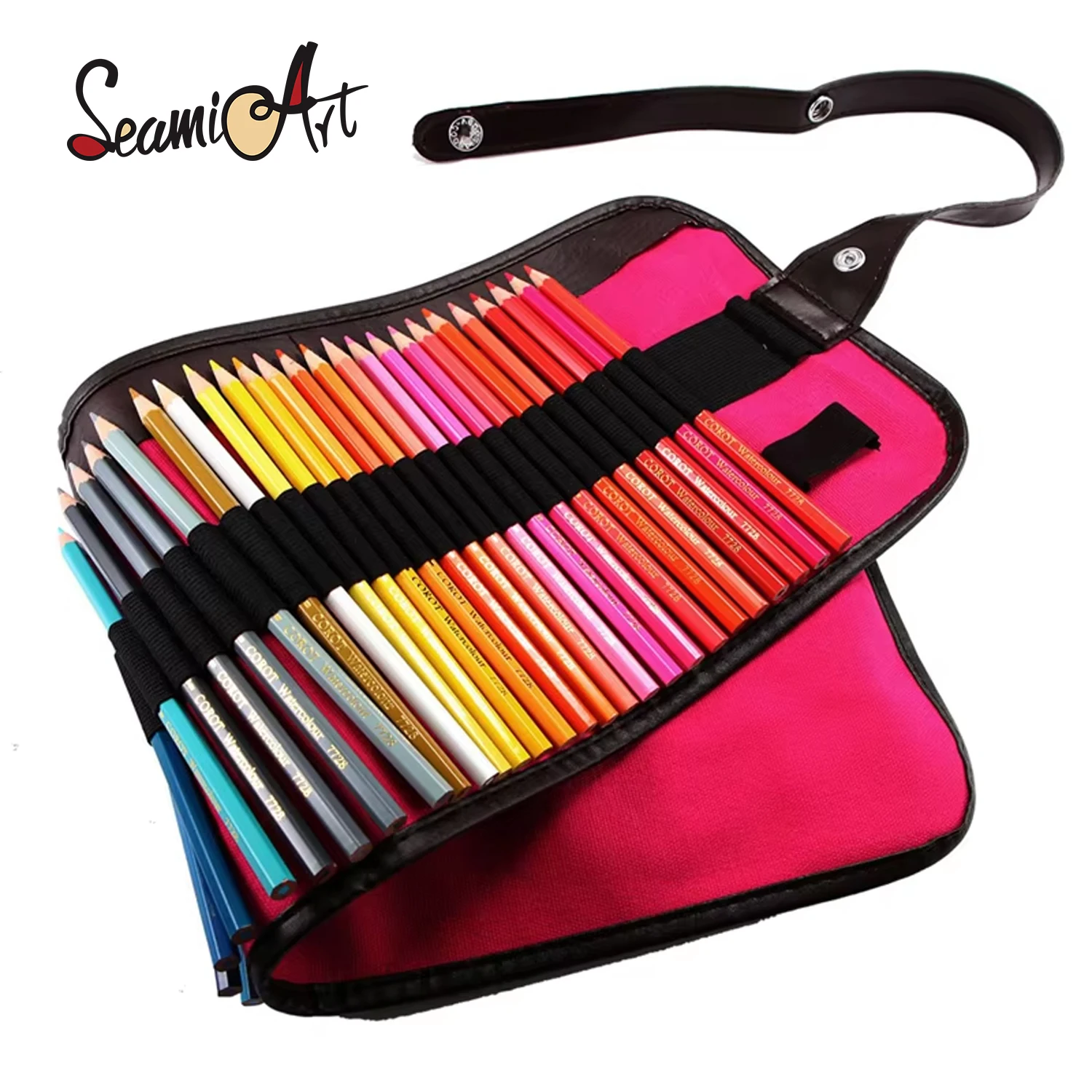 Rollo De Bolsa Para Pinceles De Lona 22 Agujeros – Organizador Portátil Para Pinceles De Acuarela Y Óleo, Transpirable Y Lavable, Verde