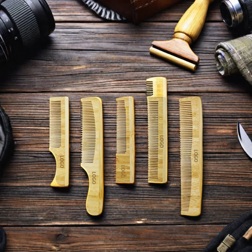 Лучший экологически чистый высококачественный козий оптовый натуральный бамбук с логотипом на заказ расческа для волос из козьей щетины