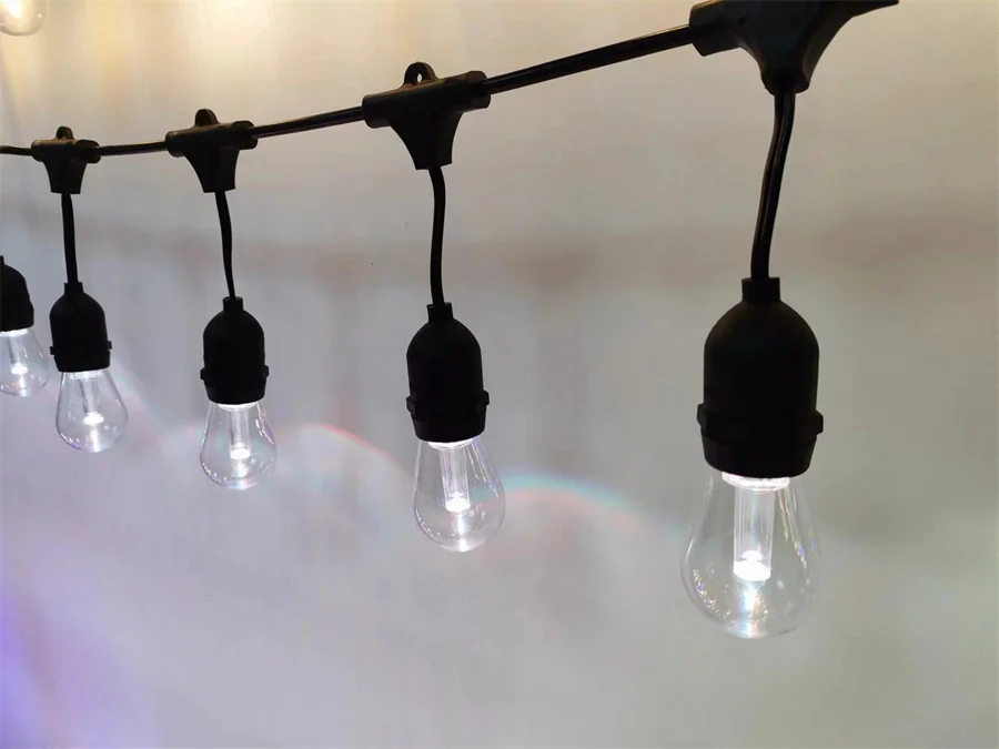 Black 110V 220V 12V Dimmable E26 Hanging Socket S14 Rgb Festoon Led ...