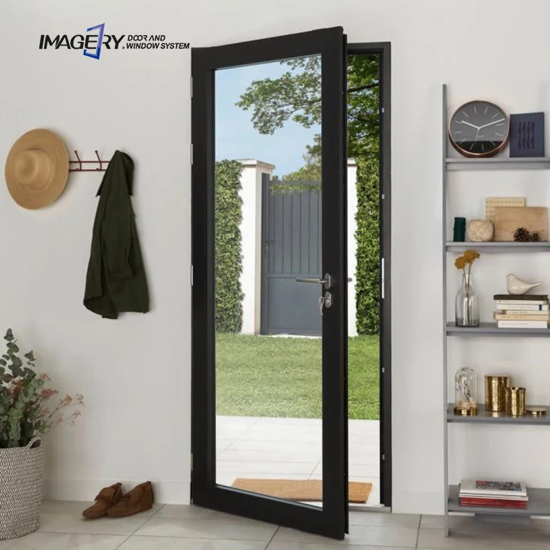 Minimalist Simple Design Double Glazed Soundproof Aluminum Door and Window Glass Casement Manual Opening Finished Supplier