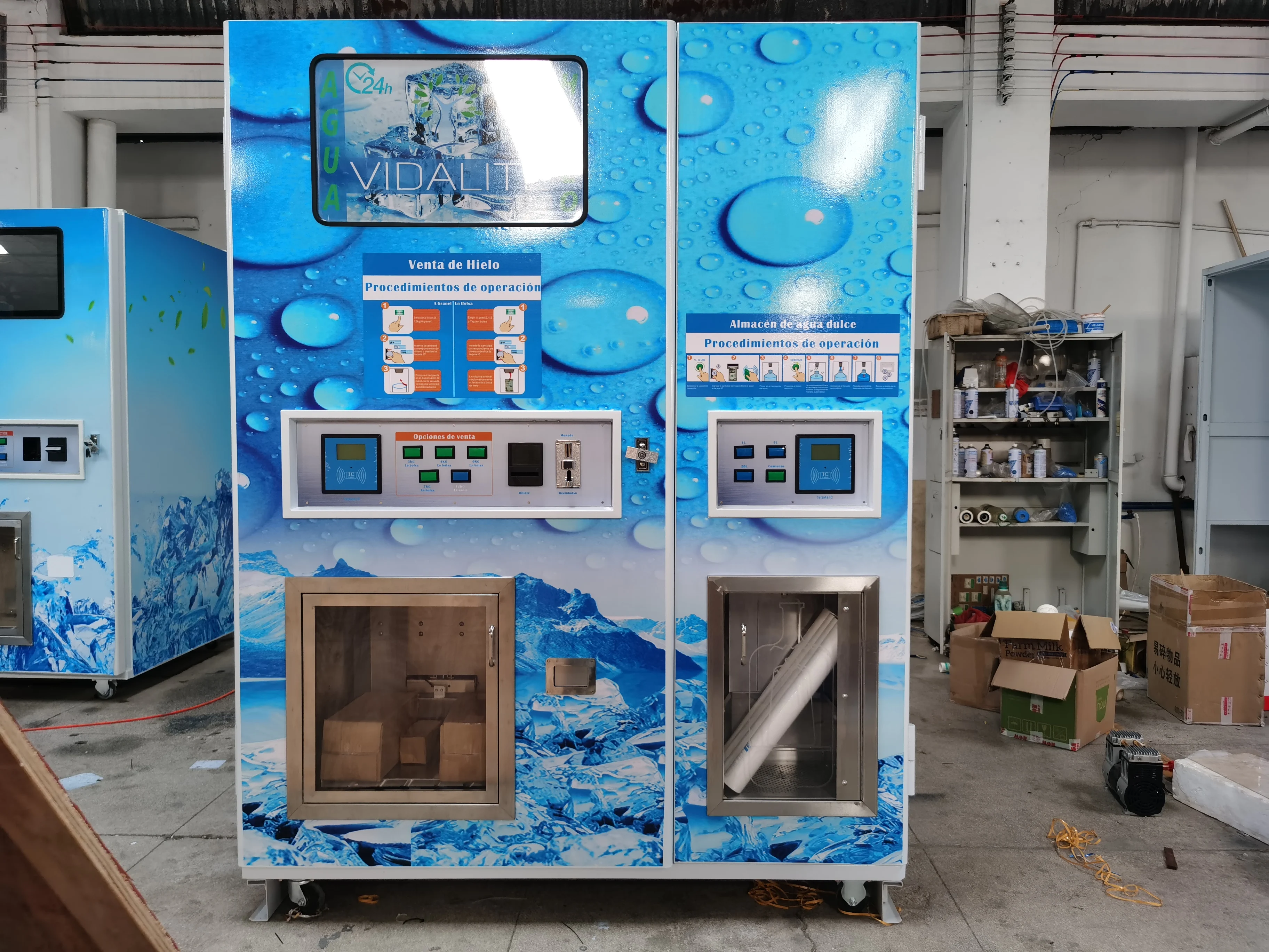 Commercial Vending Water Processor and Ice Machines Dispenser Ice and Water Vending Machine